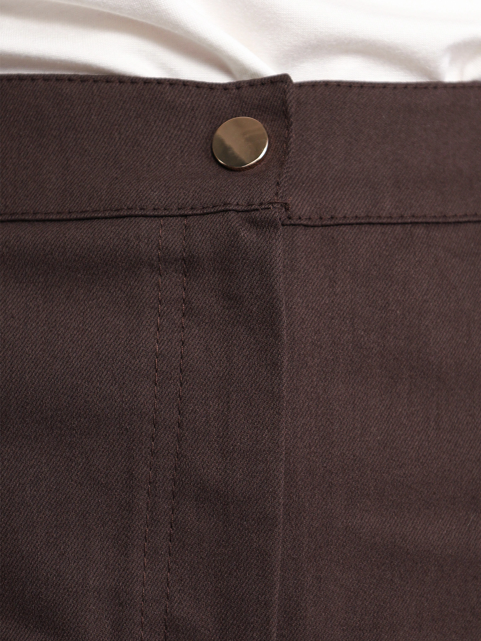 Юбка темно-коричневого цвета из смесового хлопка